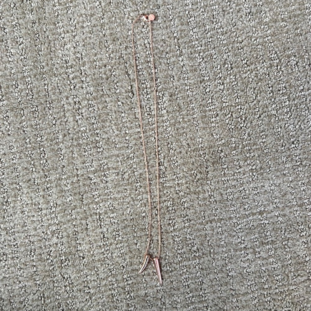 Stella and Dot Rose Gold and Rhinestone Necklace